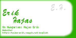 erik hajas business card